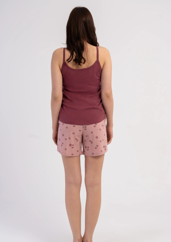 Piżama Damska Wild Blossom, Bordowy, S -XL