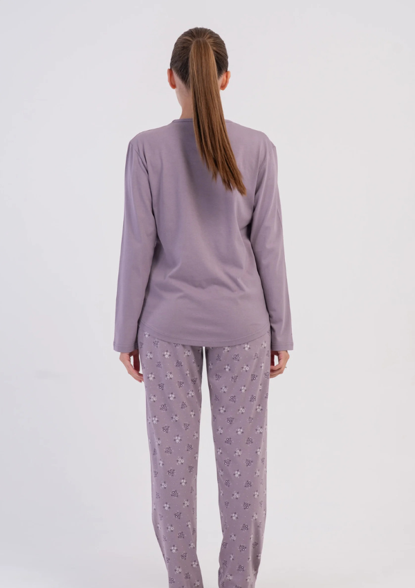 Piżama Damska Vienetta, Lavender Rest, Lawendowy, r. M-XXL