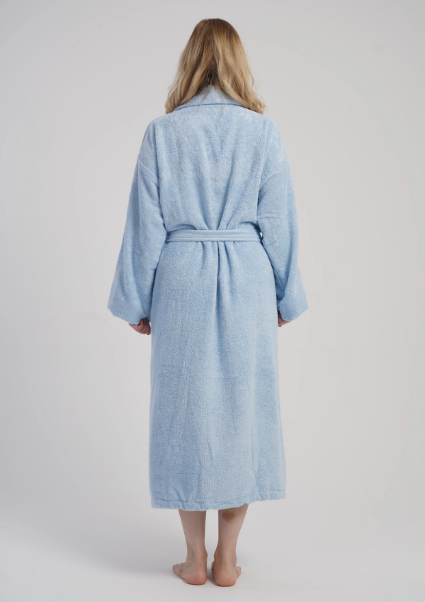 Szlafrok damski Vienetta Soft Comfort, Niebieski, r. L-XXL