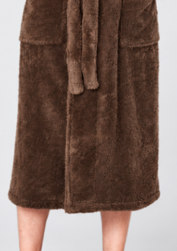 Szlafrok męski Brown Hooded, Brązowy, r. XL-XXXL