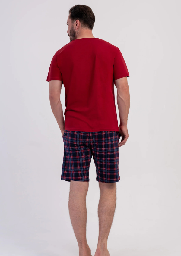 Piżama Męska Vienetta Trip Summer, Czerwony, r. S-XL