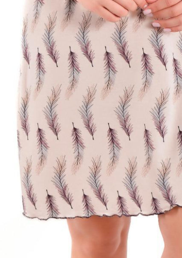 Koszula Nocna Feather Grace, Ecru, r. M - 3XL