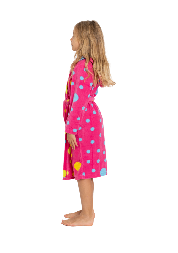 Szlafrok Dziewczęcy Polarowy Vienetta, Dot Smile, R. 116-134