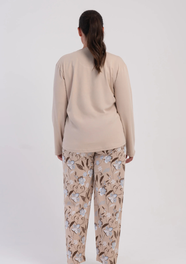 Piżama Damska Vienetta Sand Butterfly, Beżowy, r. 1XL-4XL