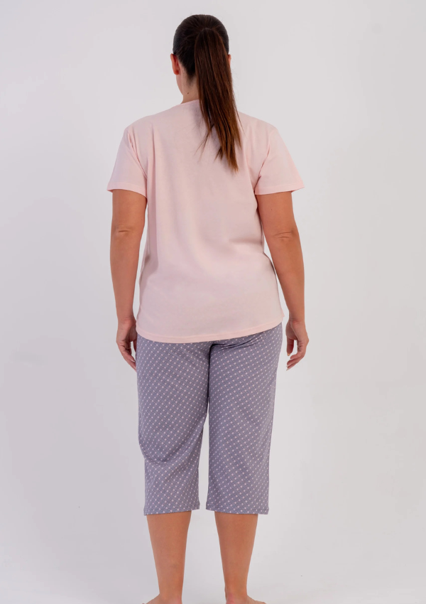 Piżama Damska Vienetta Mauve Butterfly, Różowy, r. 1XL-4XL
