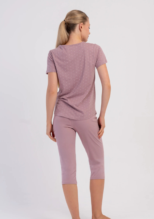 Piżama Damska Vienetta Dusty Rose, Różowy, r. M-XXL
