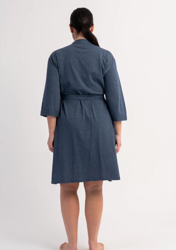 Szlafrok damski Vienetta Denim Home, Niebieski, r. 1XL - 4XL