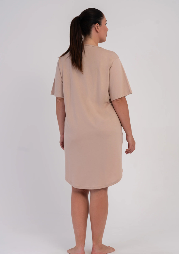 Koszula Nocna Damska Beige Teddy Harmony, Beżowy, r. 1XL - 4XL