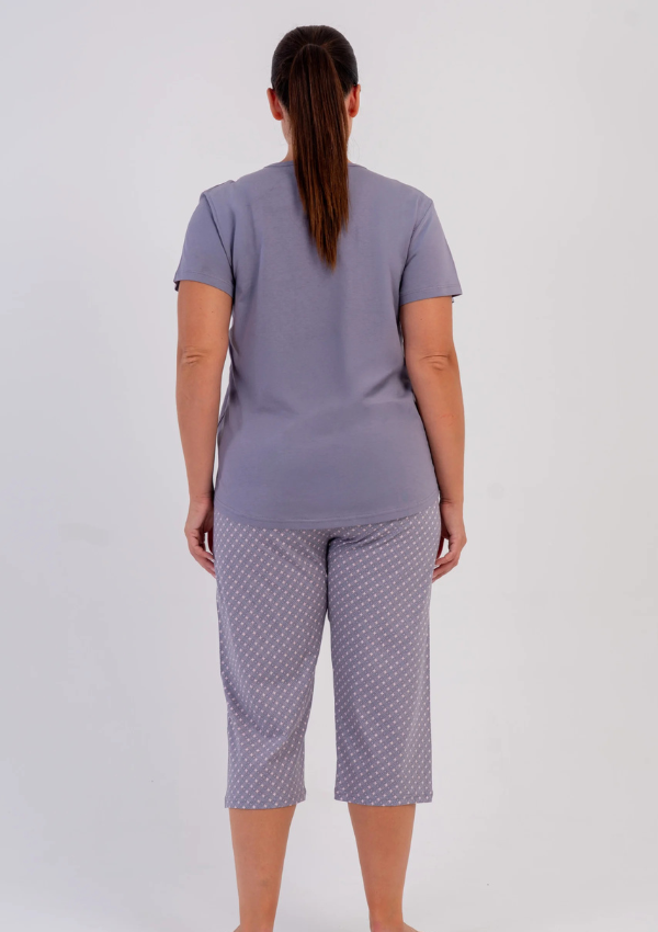 Piżama Damska Vienetta Mauve Butterfly, Fioletowy, r. 1XL-4XL