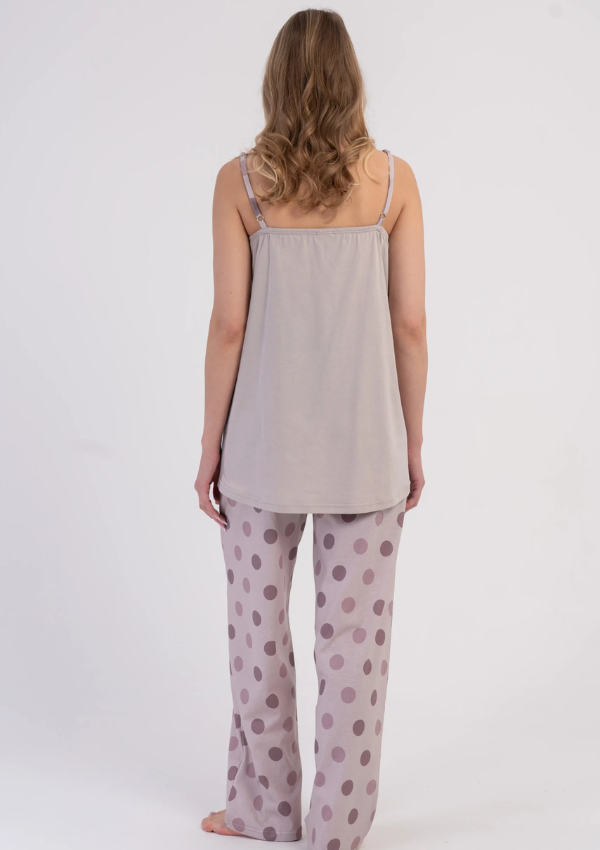 Piżama Damska do karmienia Soft Maternity, Beżowy, r. S-XL