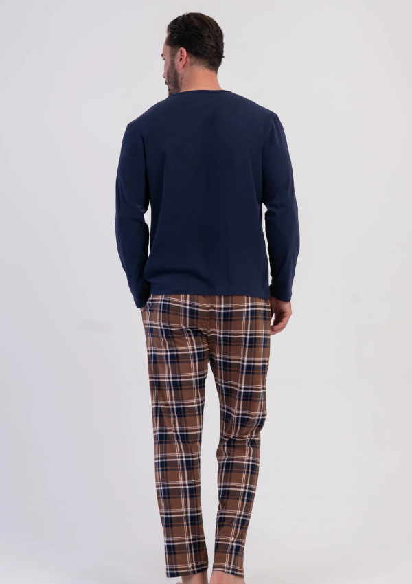 Piżama Męska Vienetta Chestnut Classic, Granatowy, r. M-XXL