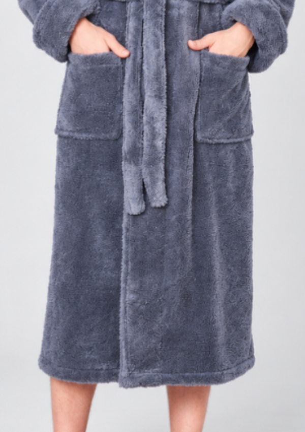 Szlafrok męski Jeans Hooded, Jeansowy, r. XL-XXXL