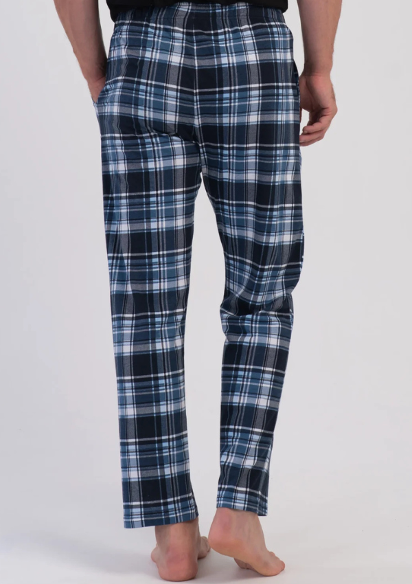 Spodnie męskie Vienetta Blue Plaid, Granatowy, r. 1XL-4XL