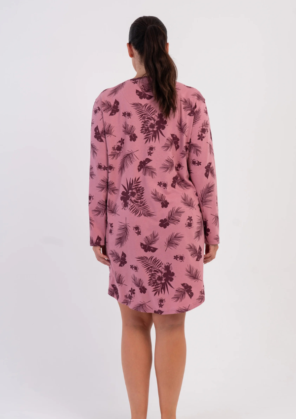 Koszula Nocna Vienetta Rosewood Botanical, Różowy, r. 1XL-4XL