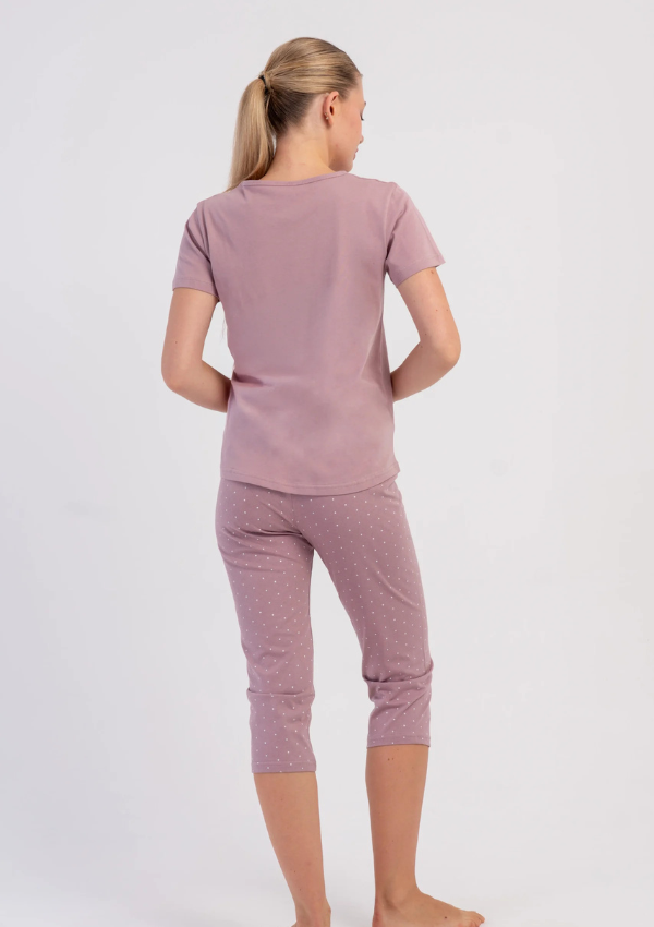Piżama Damska Vienetta Heather Teddy, Różowy, r. M-XXL
