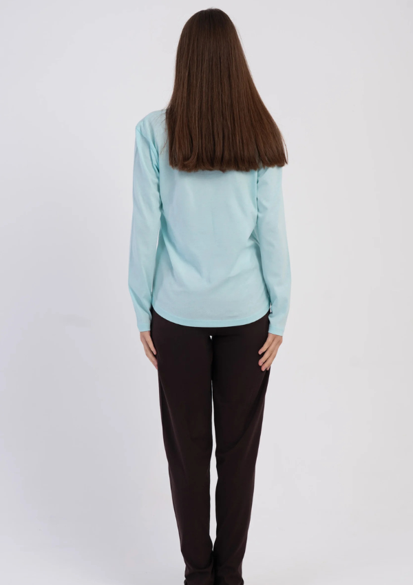 Piżama Damska Vienetta Mint Animal, Miętowy, r. S-XL