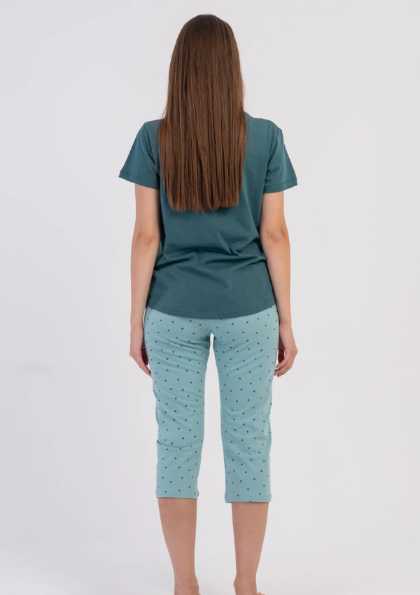 Piżama Damska Vienetta Deep Teal, Turkusowy, r. M-XXL