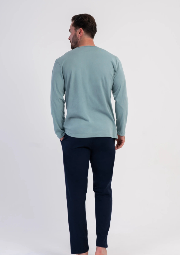 Piżama Męska Vienetta Navy Modern, Turkusowy, r. M-XXL