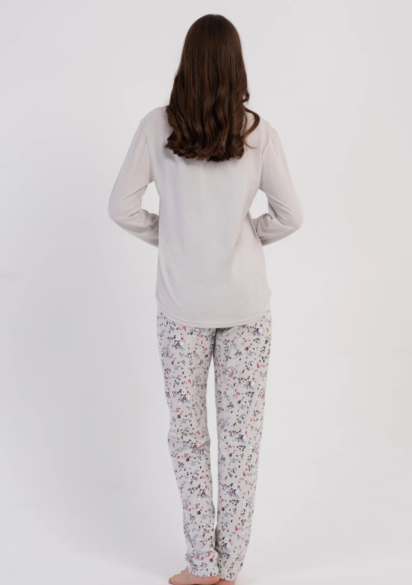 Piżama Damska Vienetta Beige Pattern, Beżowy, r. M-XXL