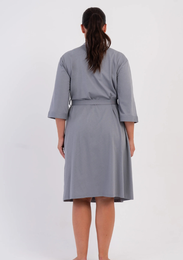 Szlafrok damski Vienetta Grey Essential, Szary, r. 1XL - 4XL