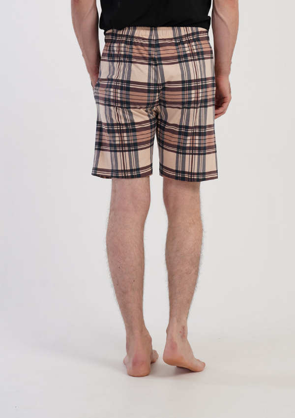 Spodnie męskie Vienetta Check Relax, Brązowy, r. M-XXL