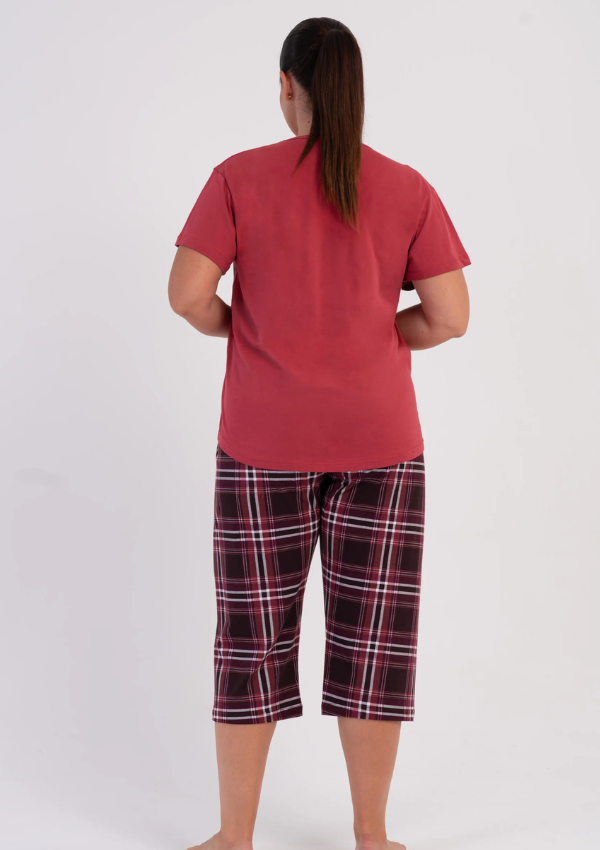 Piżama Damska Vienetta Together, Czerwony, r. 1XL-4XL