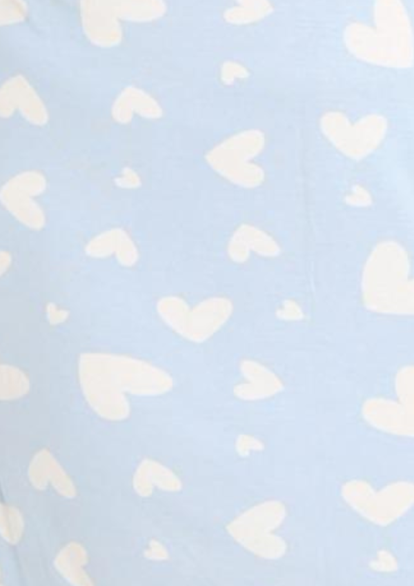 Koszula Nocna Blue Hearts, Niebieski, r. 2XL - 5XL