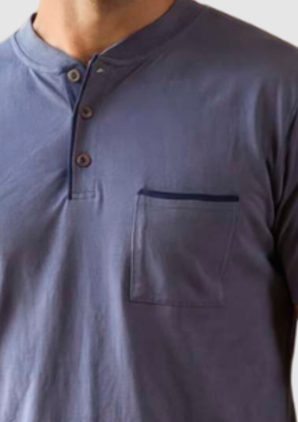 Piżama Męska Blue Comfort, Niebieski, r. M-XL