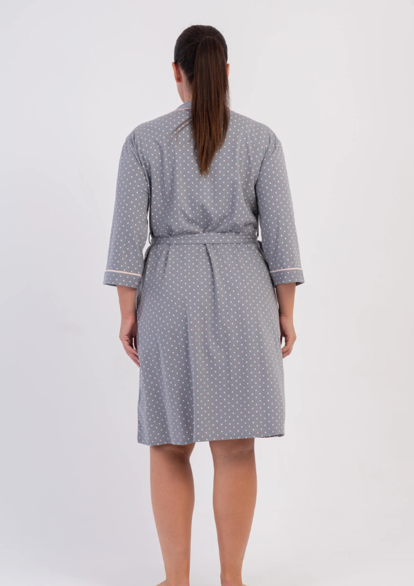 Szlafrok damski Vienetta Grey Pearl, Szary, r. 1XL - 4XL