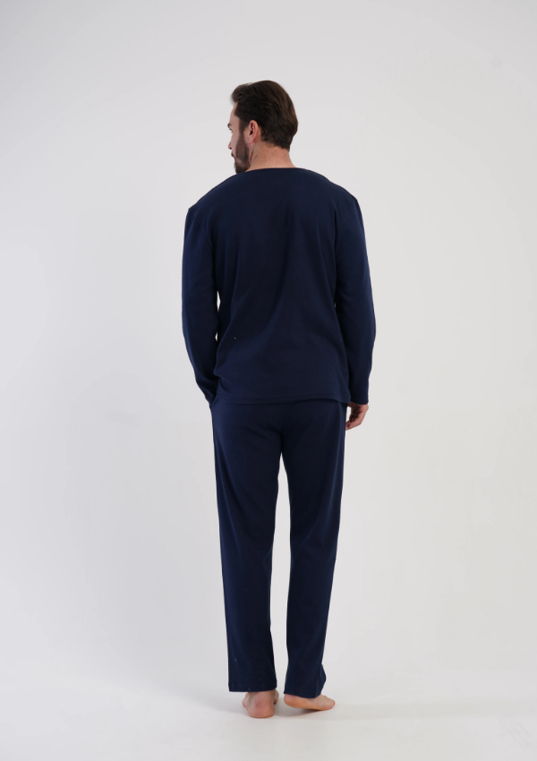 Piżama Męska Vienetta Re Sleep, Granatowy, r. M-XXL