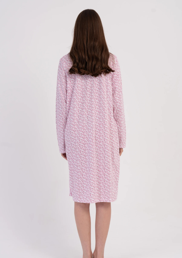 Koszula Nocna Damska Vienetta, Ivory Rosebud, Różowy, r. M - XXL