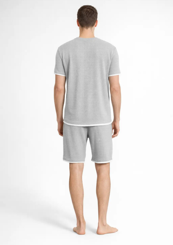 Piżama Męska Waffle Set, Szary, r. M-XL