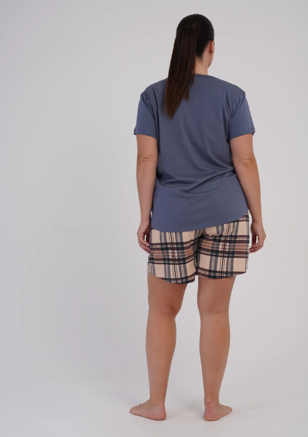 Piżama Damska Vienetta Blue Cabin, Niebieski, r. 1XL-4XL