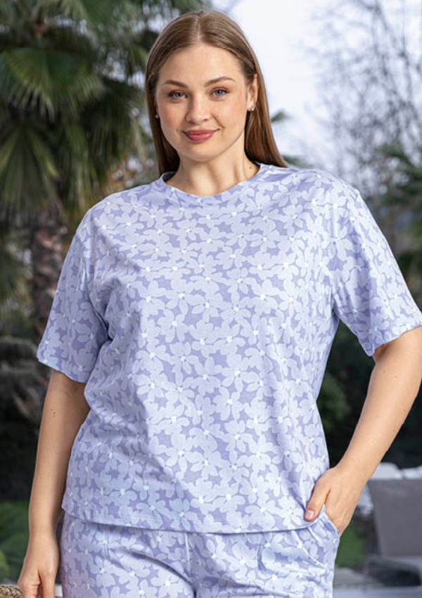 Piżama damska Lilac Nature, Fioletowy, r. 2XL - 4XL