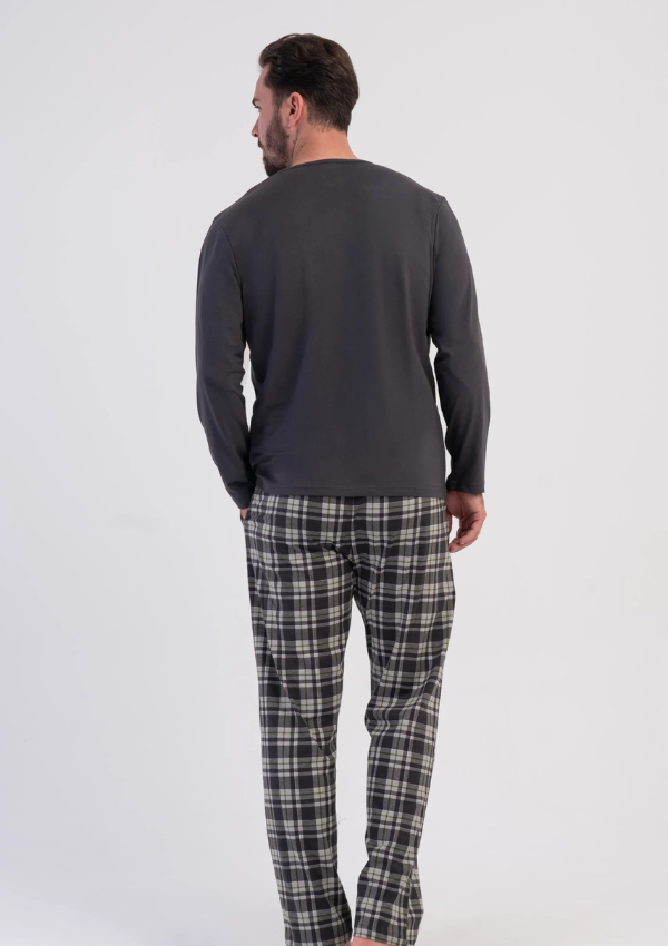 Piżama Męska Vienetta Graphite Forest, Szary, r. M-XXL