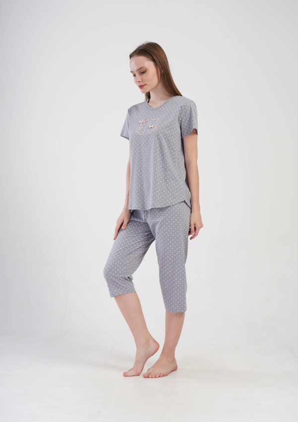 Piżama Damska Vienetta Soft Balance, Szary, r. M-XXL