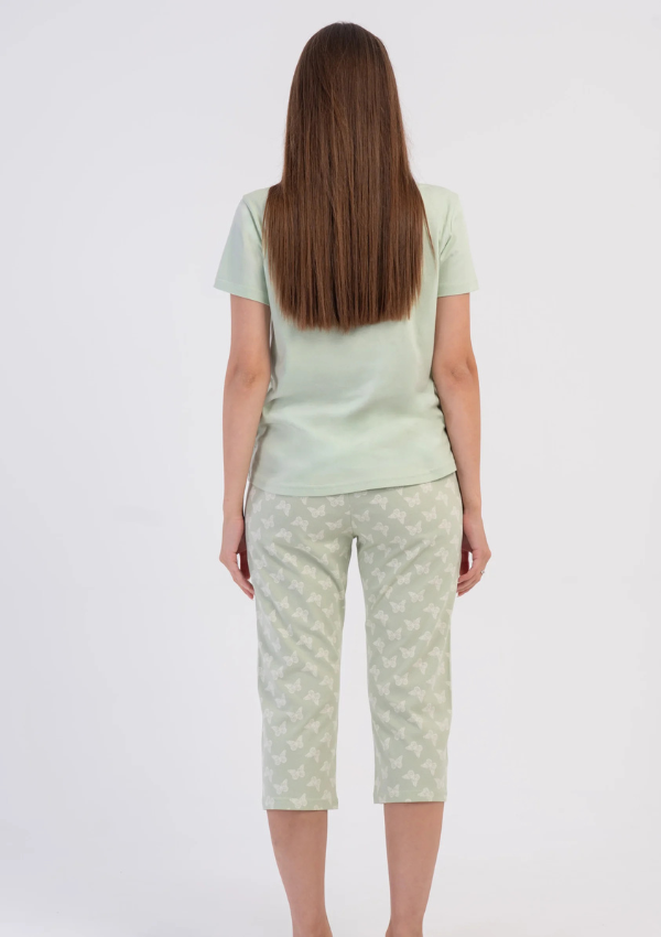 Piżama Damska Vienetta Butterfly Breeze, Zielony, r. M-XXL