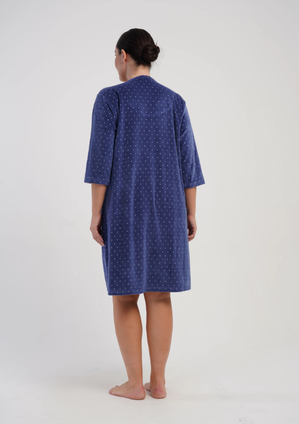 Szlafrok damski Vienetta Velvet Dreams, Grantowy, r. 5XL - 7XL
