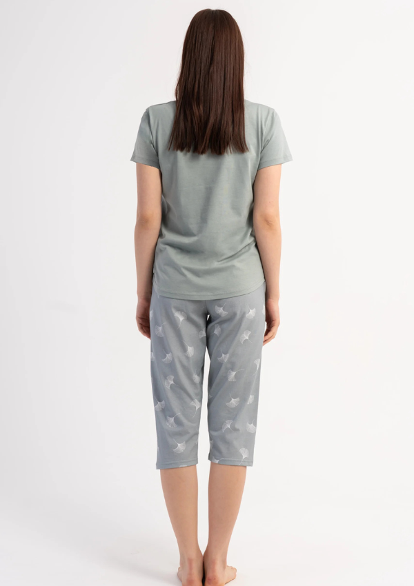 Piżama Damska Vienetta Sage Garden, Szary, r. L-XXL