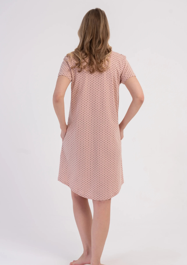 Koszula Nocna Vienetta Bear Dots, Różowy, r. M-XXL