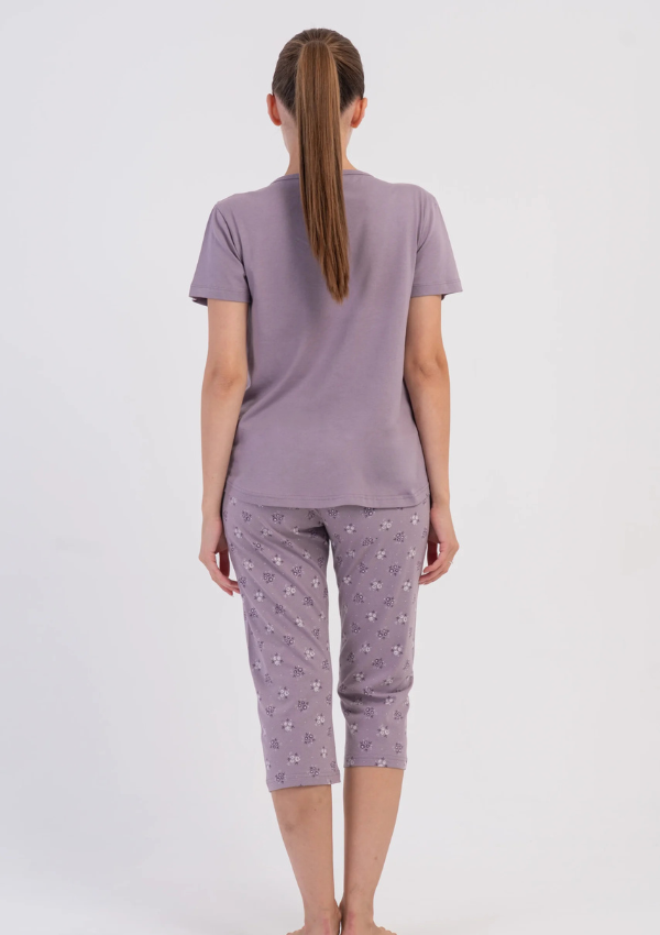 Piżama Damska Vienetta Lavender Relax, Fioletowy, r. M-XXL