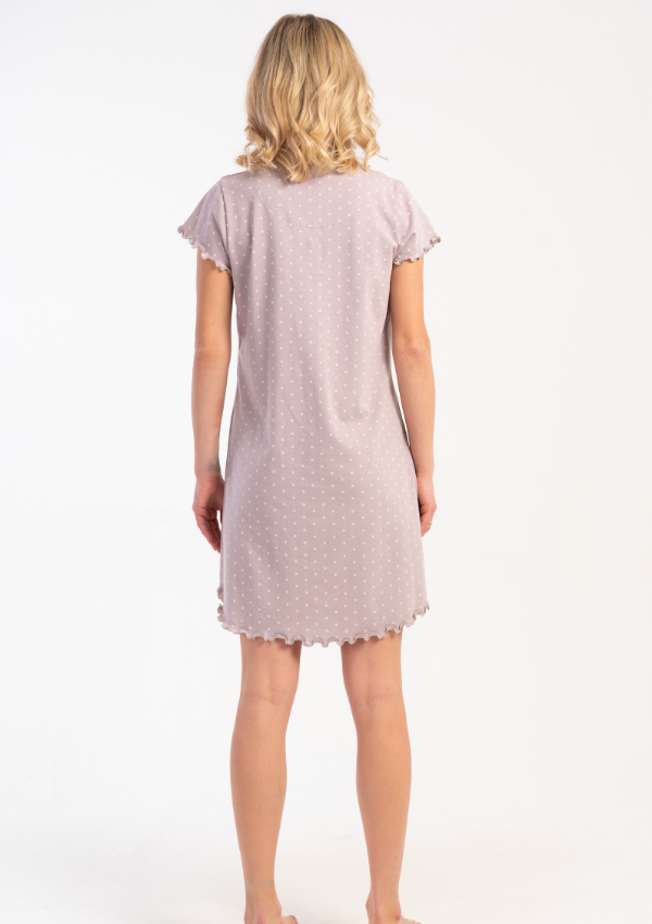 Koszula Nocna Vienetta Beige Dots, Beżowy, r. L-XXL