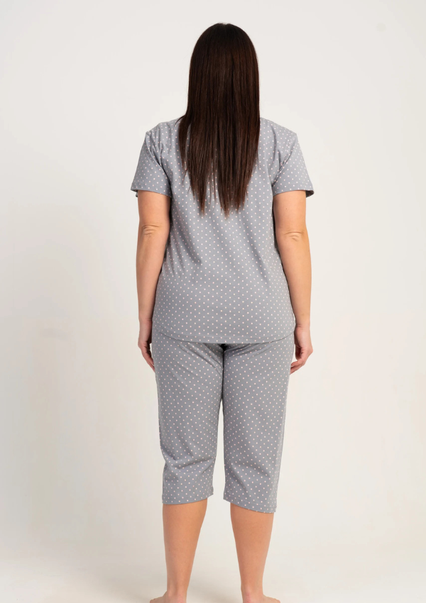 Piżama Damska Vienetta Blush Kitty, Szary, r. 1XL-4XL