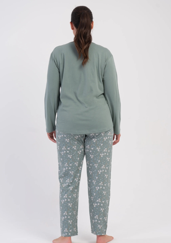 Piżama Damska Vienetta Sage Meadow, Zielony, r. 1XL-4XL