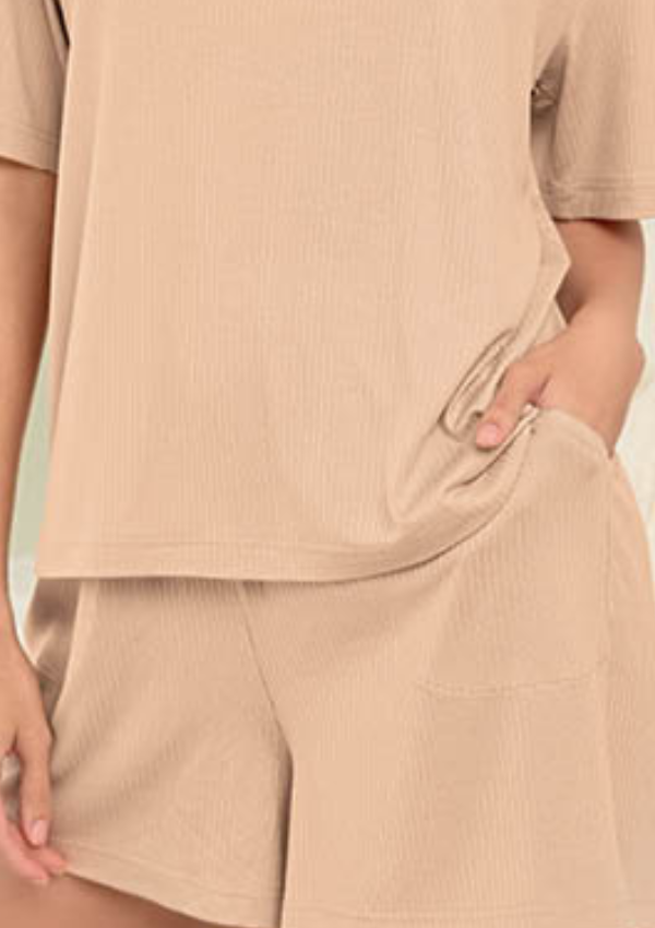 Piżama Damska Beige Breeze, Beżowy, M-XXL