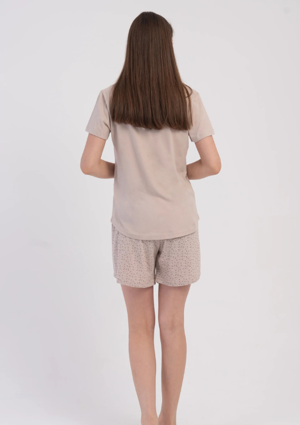 Piżama Damska Vienetta Sand Butterfly, Beżowy, S-XL