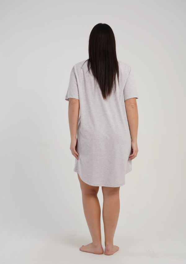 Koszula Nocna Damska Vienetta Soft Melange, Beżowy, r. 1XL - 4XL