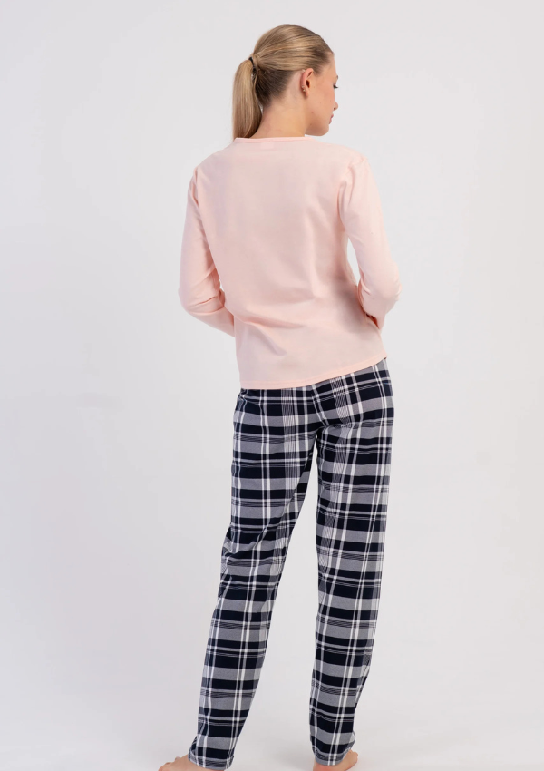 Piżama Damska Vienetta, Midnight Ivory, Różowy, r. S-XL