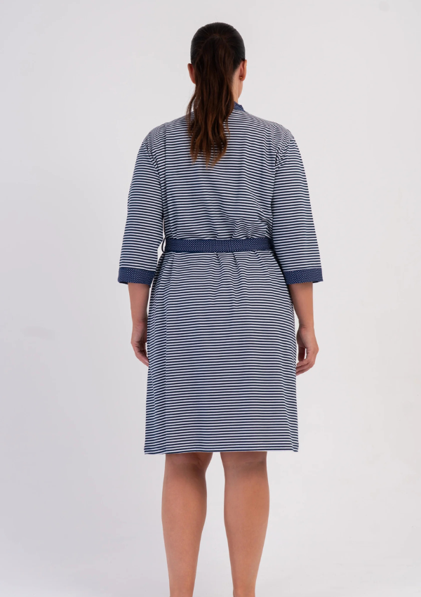Szlafrok damski Vienetta Stripe Robe, Granatowy, r. 1XL - 4XL