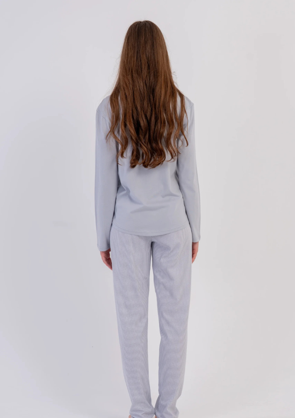 Piżama Damska Vienetta, Gray Soft, Szary, r. S-XL